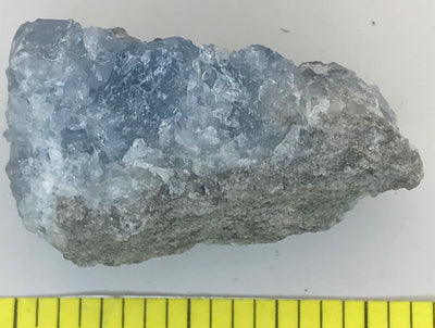 CELESTITE Natural Specimen from Madagascar 3.2 oz. power crystals #158