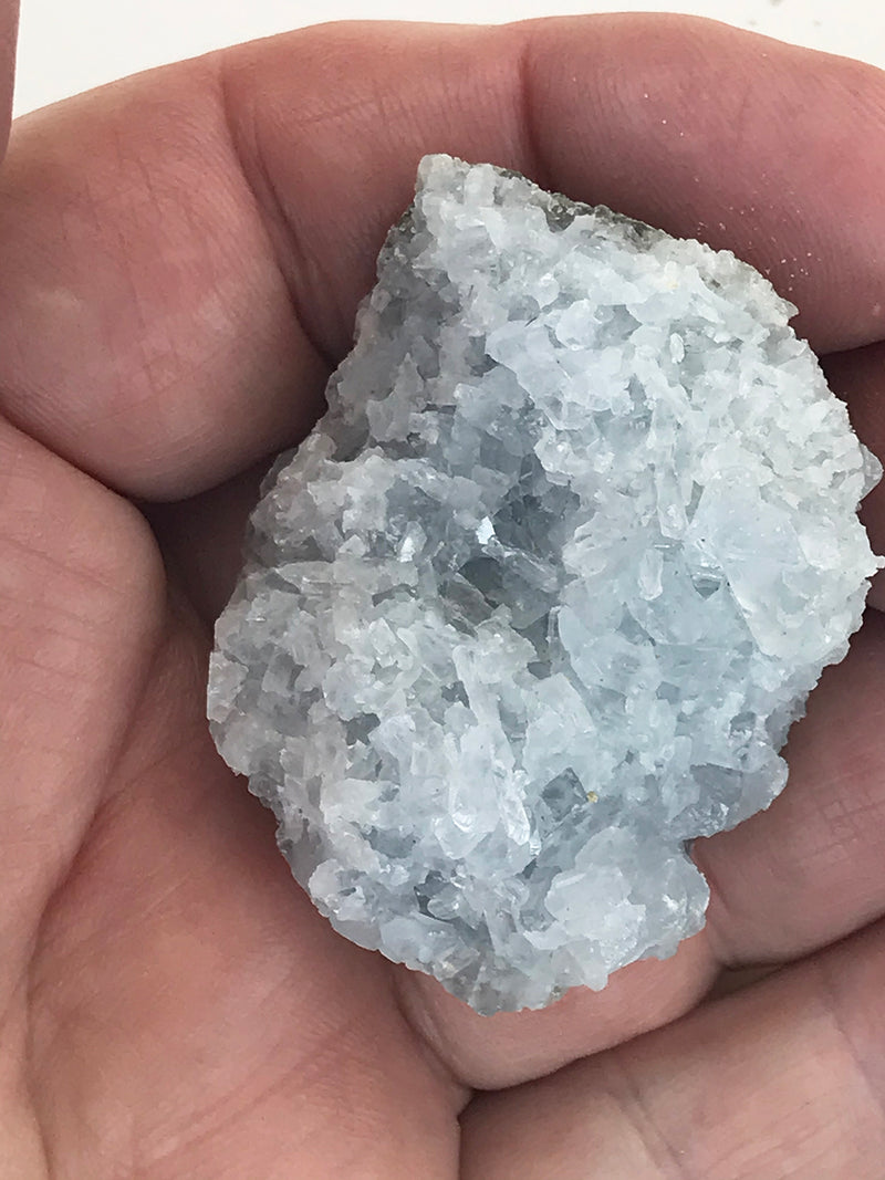 CELESTITE Natural Specimen from Madagascar 2.9 oz. power crystals 