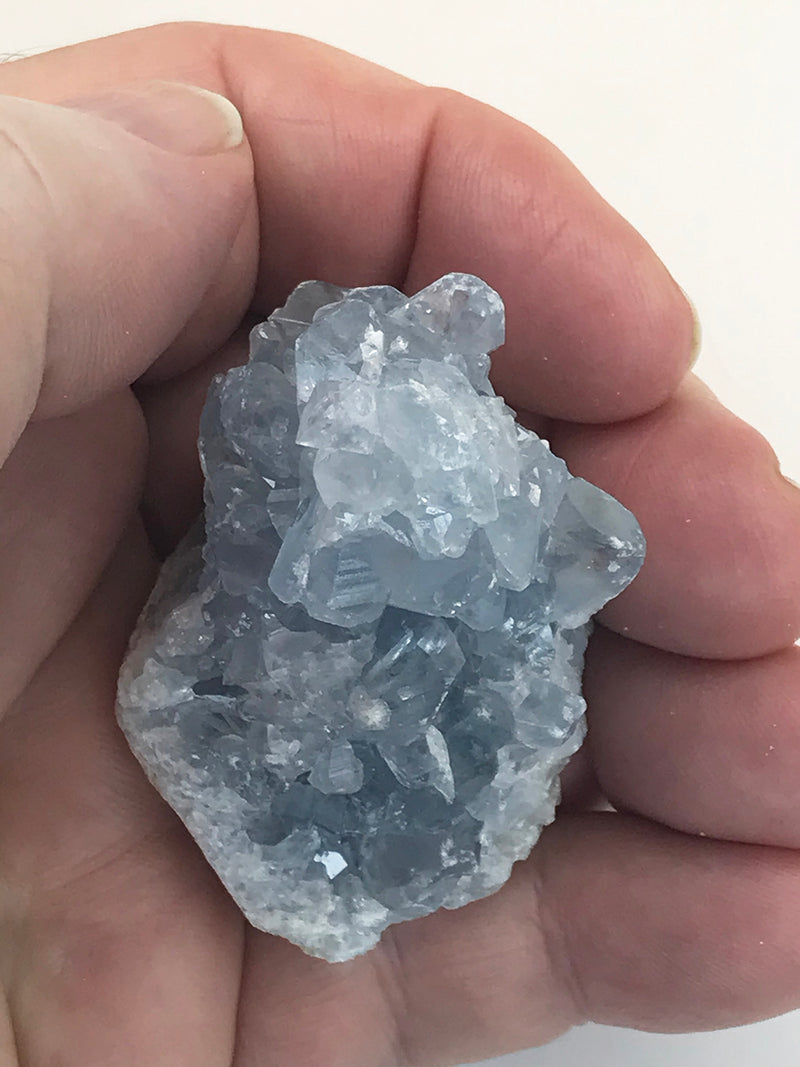 CELESTITE Natural Specimen from Madagascar 4.7 oz. power crystals 