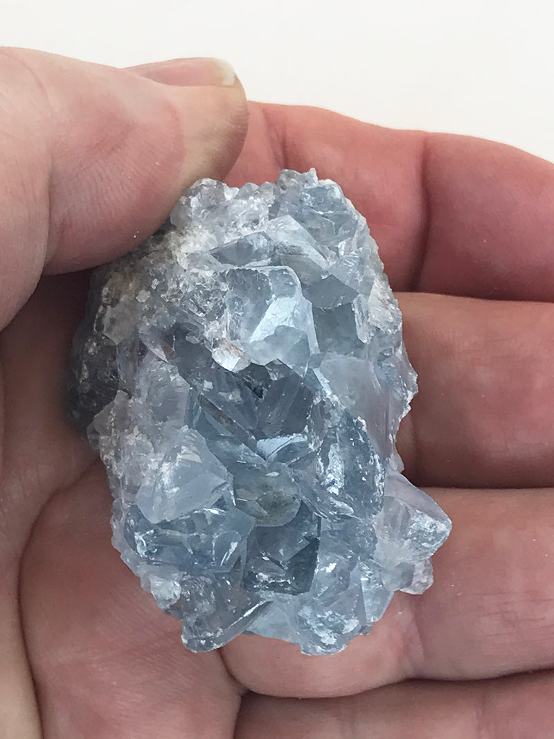 CELESTITE Natural Specimen from Madagascar 4.1 oz. power crystals 