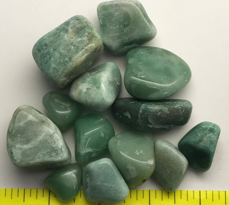 AVENTURINE GREEN Sizes Small to Large  polished quartz  crystals  1/2 lb bulk