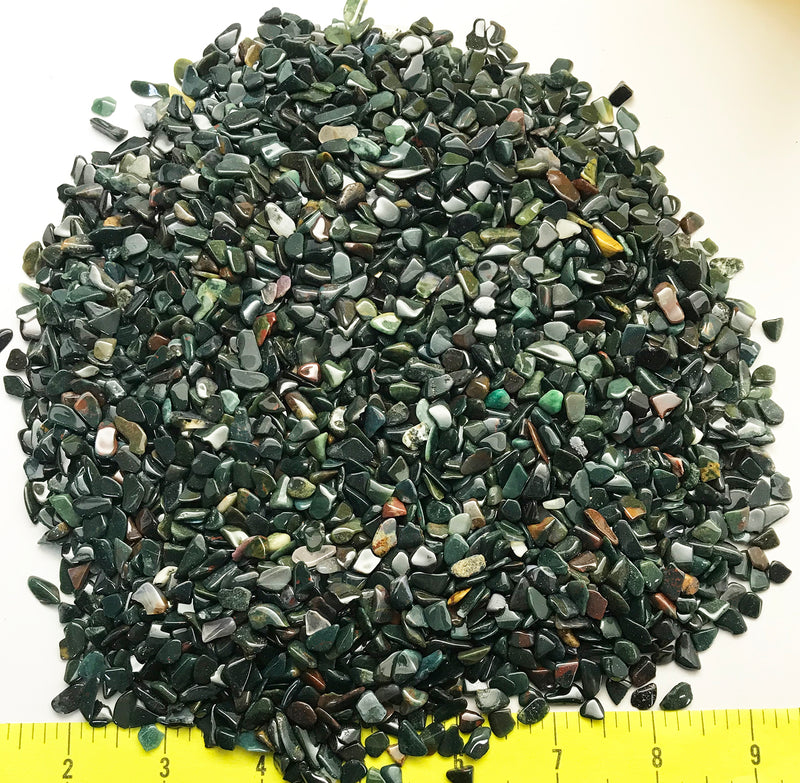 JASPER BLOODSTONE Mini (3/16"- 1/4") polished stones, 1 lb bulk