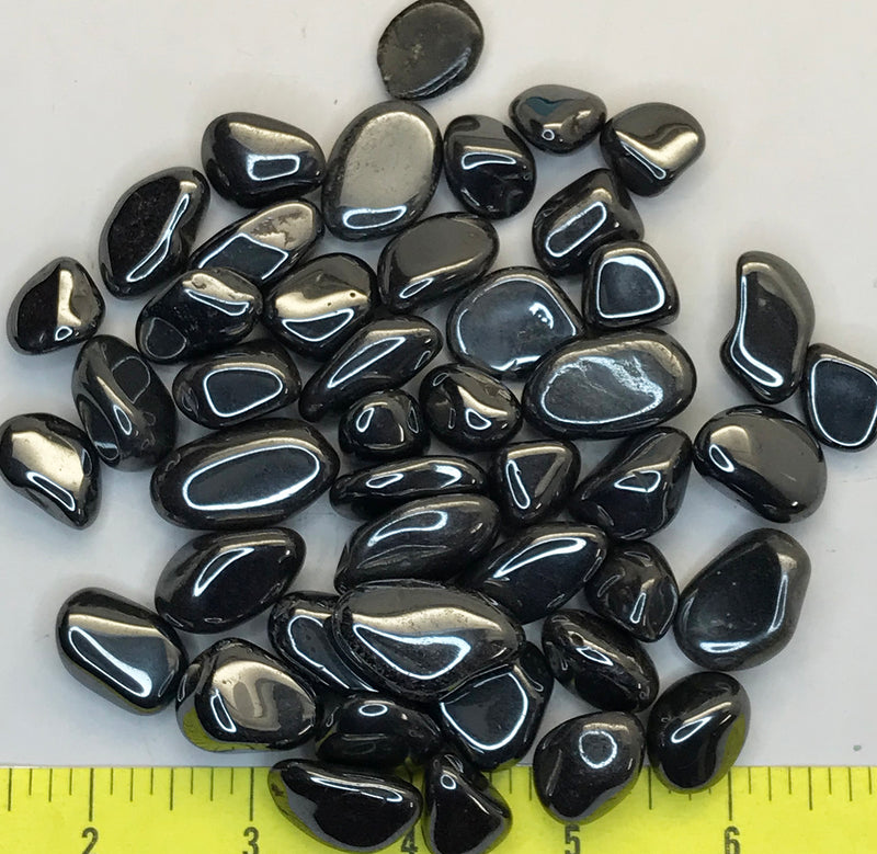 Hematite Medium ( 3/4" to 1" ) polished stones.    1 lb