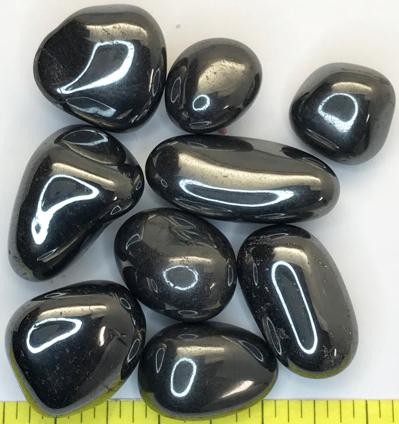 Hematite X-Large ( 1-1/4" to 2" ) polished stones.    1 lb
