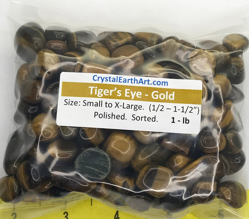 TIGER EYE GOLDEN Small to X-Large polished stones     1 lb