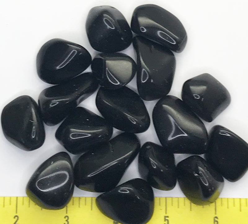 OBSIDIAN Rainbow Large ( 7/8" to 1-1/4") polished volcanic glass  1/2 lb