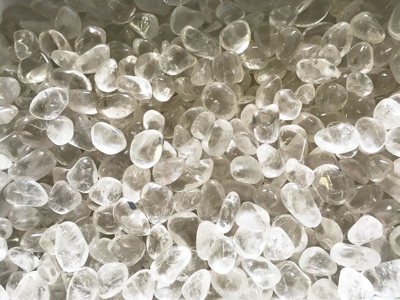 QUARTZ Rock Crystal Clear Large (7/8" - 1-1/4") polished stones,   1/2 lb