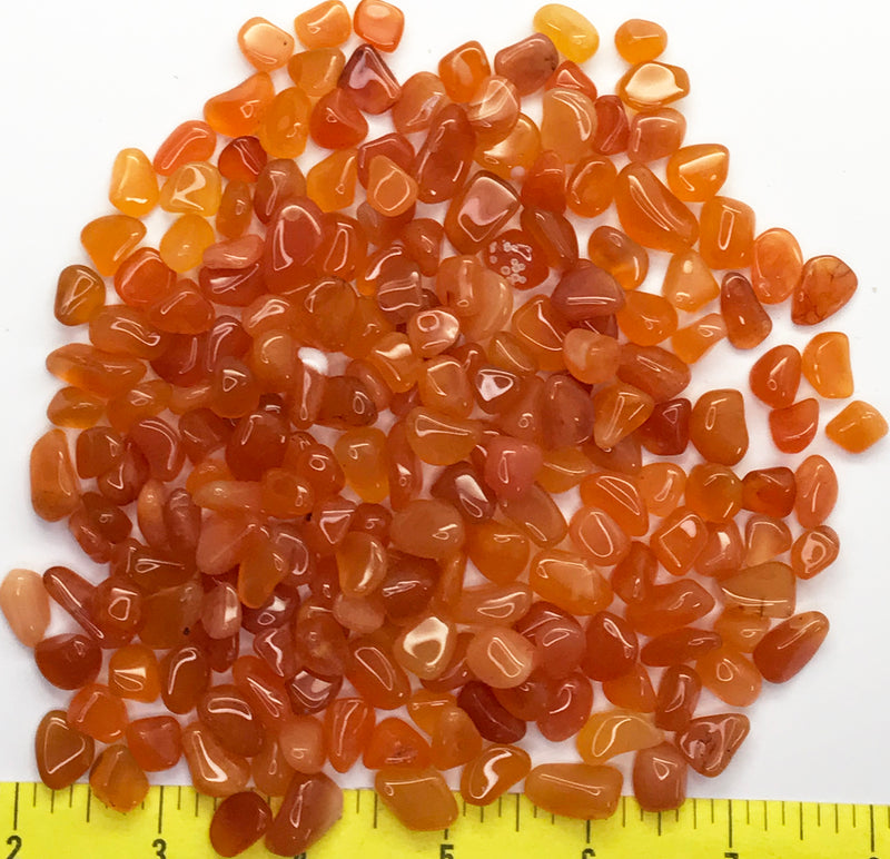 Agate CARNELIAN Botswana, X-Small (5/16 to 5/8") polished orange     1/2 lb
