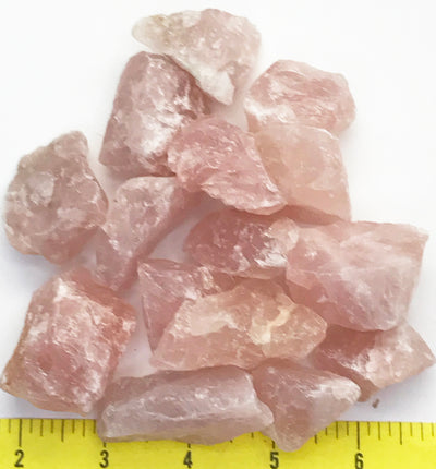 QUARTZ Rose Natural Crystals size: 1-2" rough stones 1 lb.