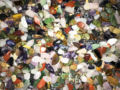 Gemstone Mix Natural Small (1/2-3/4") polished mixed gemstones.  1 lb.