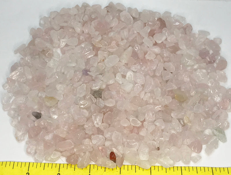 QUARTZ Rose Mini to Small (3/16" to 3/4")  polished stones    1 lb.