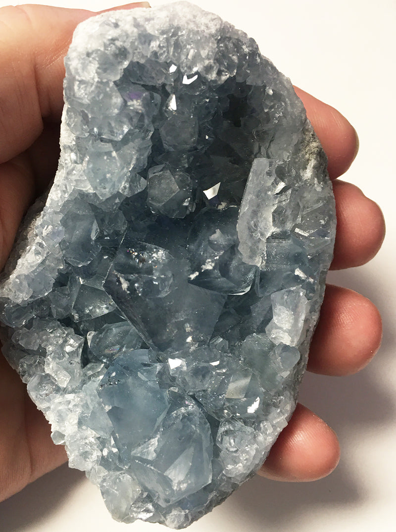 CELESTITE Natural Specimen from Madagascar 1 lb 4.6 oz. power crystals 