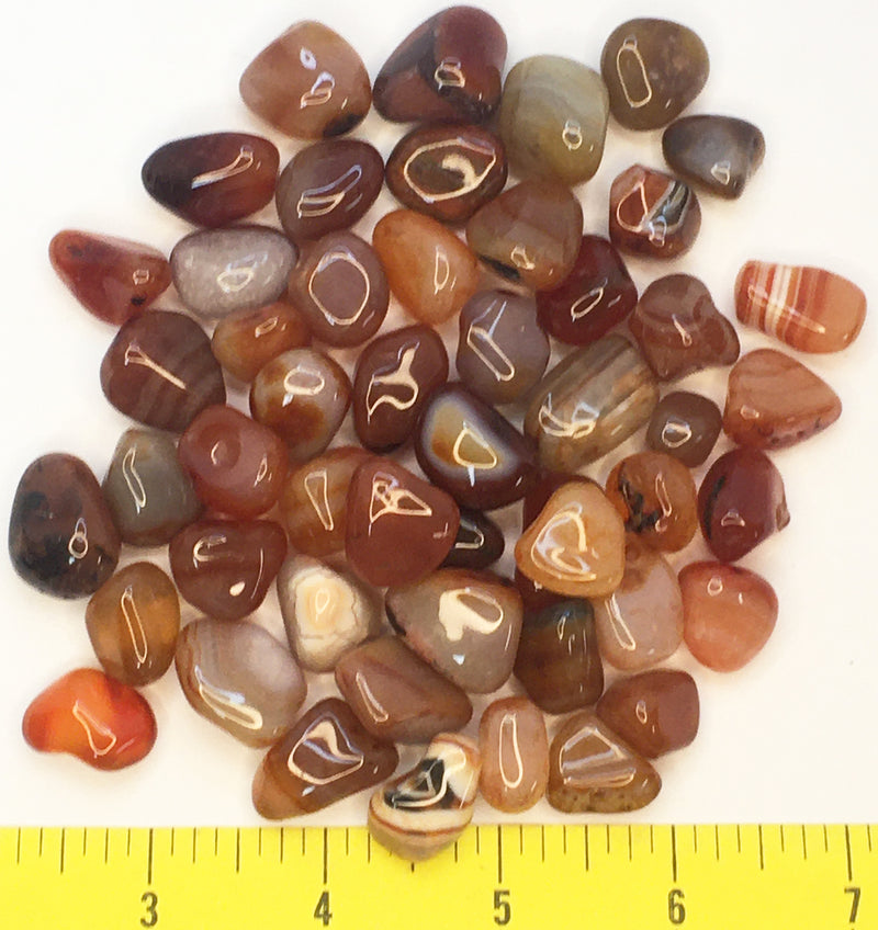 Agate CARNELIAN polished stones size 1/2" to 1"   1/2 lb