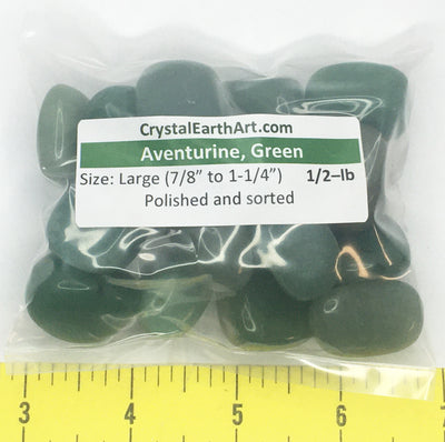 AVENTURINE GREEN Large (7/8" to 1-1/4")  polished crystals  1/2 lb